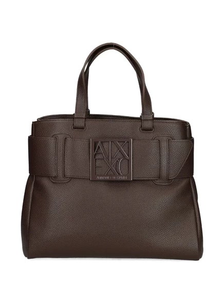 Женская сумка-тоут Armani Exchange с пряжкой, коричневая