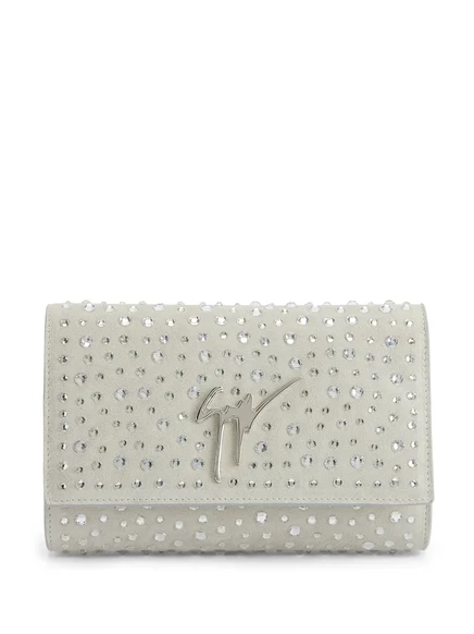 Женский клатч Giuseppe Zanotti Cleopatra Diamond, серый