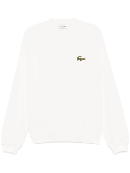 Толстовка с нашивкой с логотипом Lacoste white