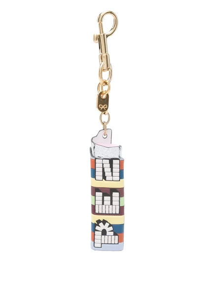 Женский кожаный брелок для ключей Anya Hindmarch, синий