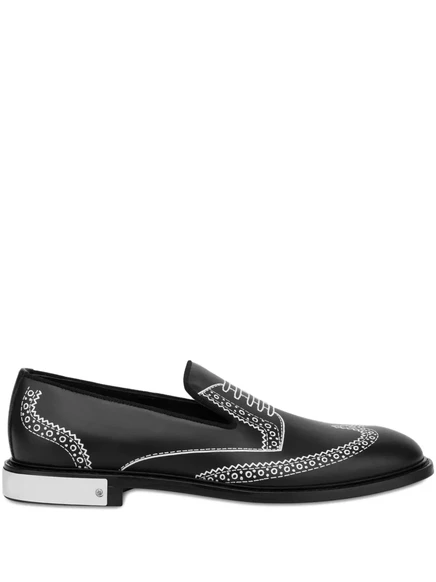 Мужские лоферы Moschino из кожи, черные