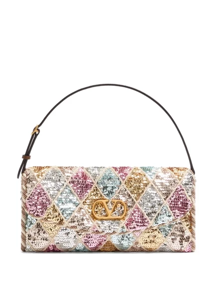 Женская сумка Valentino Garavani Vain Soft Rhombelle, розовая