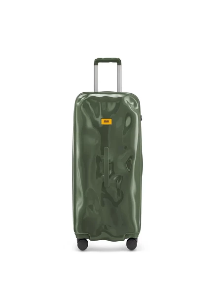 Чемодан Crash Baggage Icon с четырьмя колесами, зеленый