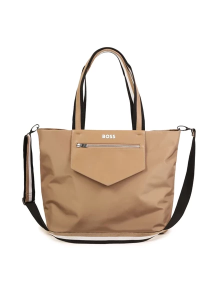 Сумка для пеленания Boss Kidswear с логотипом, коричневая
