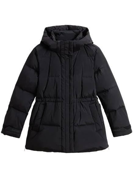 Женская пуховая куртка Woolrich Alsea с капюшоном, черная