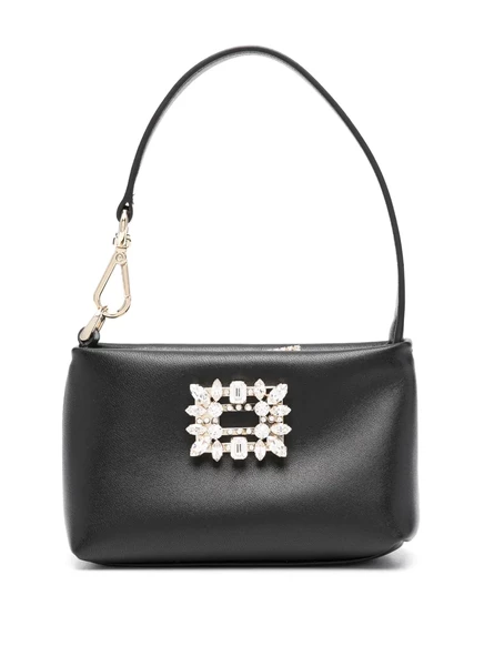 Мини-сумка Roger Vivier RV Nightlily Brooche black