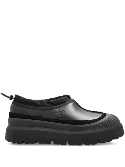 Мужские слипоны Ugg Tasman Weather Hybrid кожаные, черные