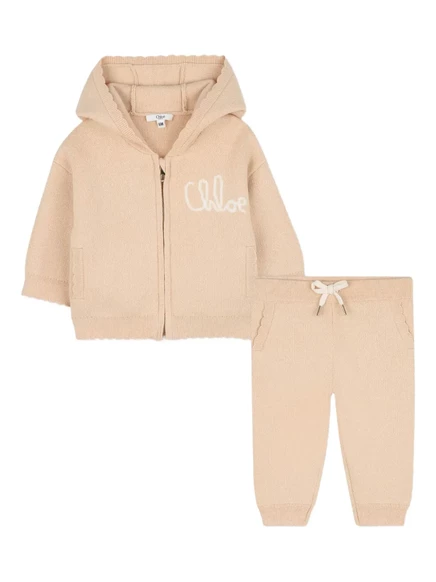 Детский спортивный костюм Chlo Kids худи и брюки, бежевый