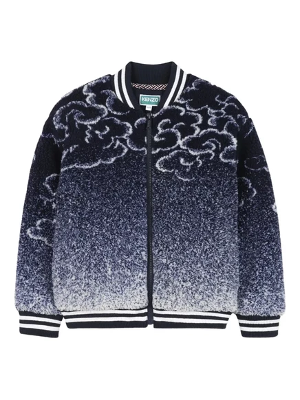 Куртка-бомбер для мальчиков KENZO KIDS с тигровым принтом, синяя