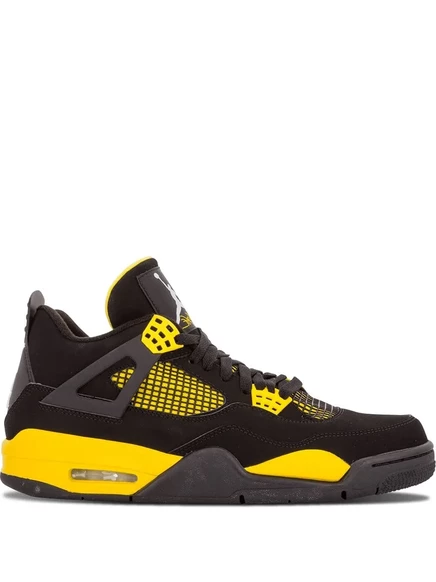 Унисекс кроссовки Jordan Air Jordan 4 Thunder, черно-желтые
