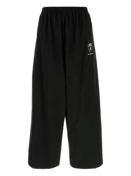 Мужские спортивные брюки Balenciaga x Automobili Lamborghini с логотипом, черные