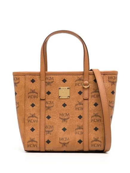 Женская сумка-тоут MCM Mini Aren, коньячная