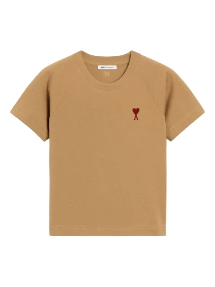 Детская футболка AMI Paris Holiday Capsule, коричневая