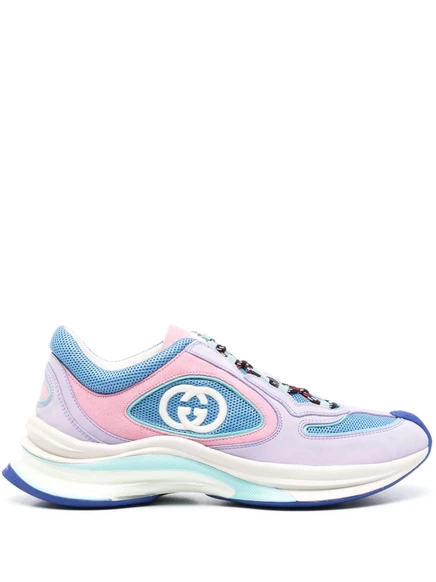 Кроссовки на шнуровке Gucci Run purple