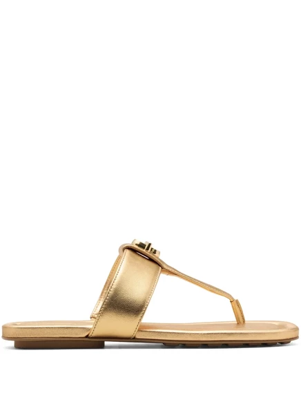 Женские шлёпанцы Marc Jacobs The Dual T, золотистые