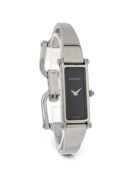 Женские часы-браслет Gucci Pre-Owned 1500L, 12 мм, черные