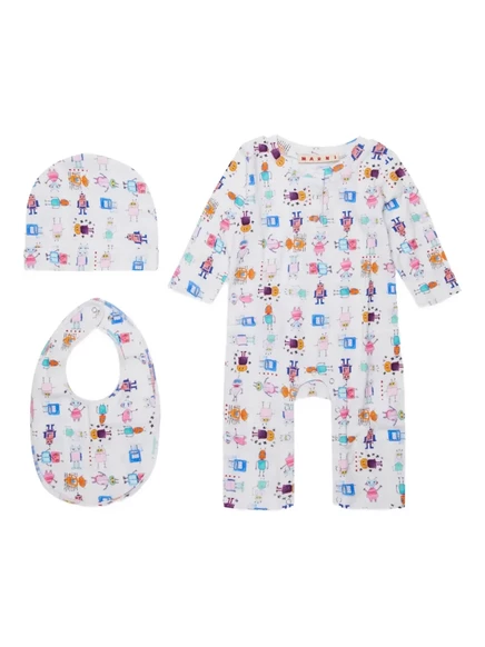 Комплект для младенцев Marni Kids из хлопка, белый