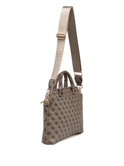Сумка Guess USA с логотипом и ручками, коричневая