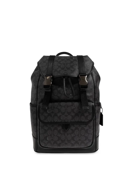 Мужской рюкзак Coach с клапаном и логотипом, серый