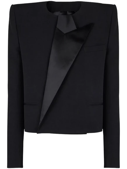 Асимметричный жакет Balmain из спенсера black