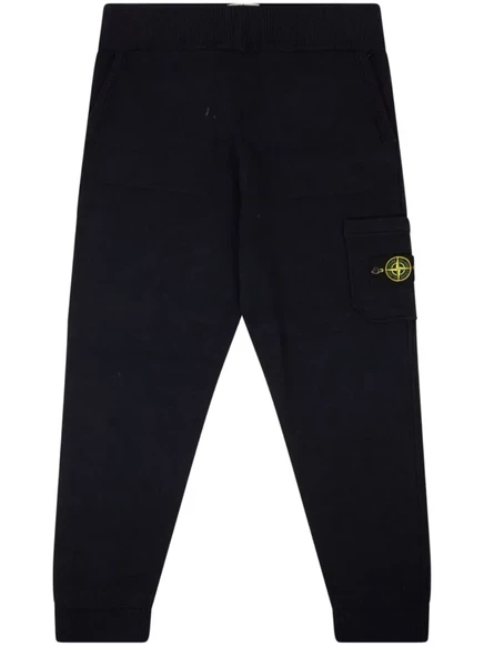 Мужские штаны Stone Island с нашивкой Compass, синие