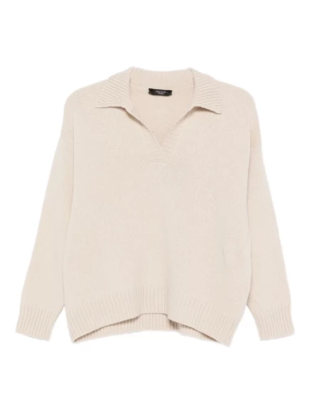 Женский свитер Weekend Max Mara с V-вырезом, бежевый