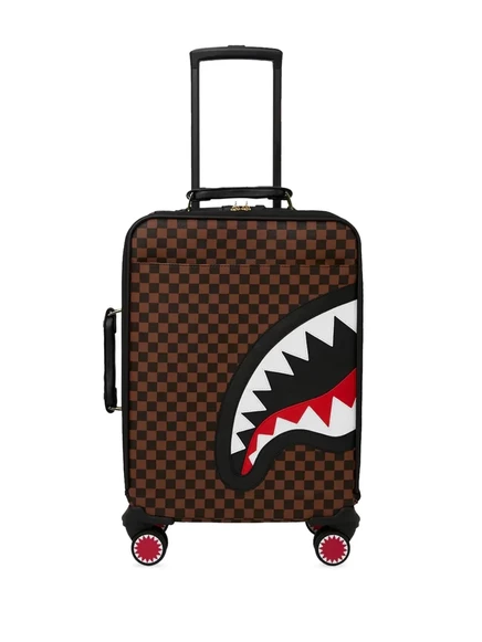 Чемодан Sprayground Sawtooth Sharks клетчатый, коричневый