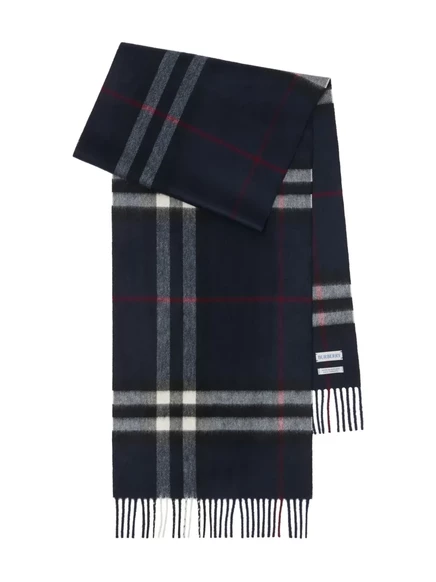 Шарф Burberry из кашемира в клетку, синий