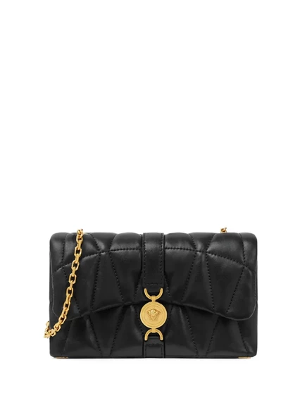 Стеганая мини-сумка Versace Kleio black
