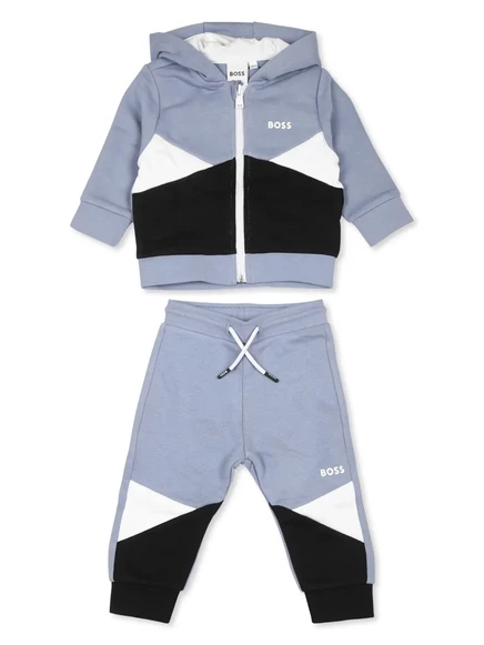 Спортивный костюм с логотипом BOSS Kidswear и принтом на нем blue