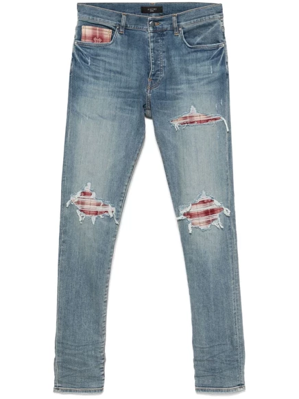 Джинсы AMIRI в клетку MX1 blue
