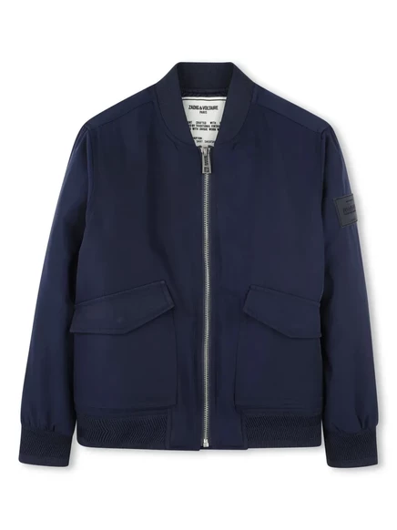 Куртка-бомбер для детей Zadig & Voltaire Kids, синяя