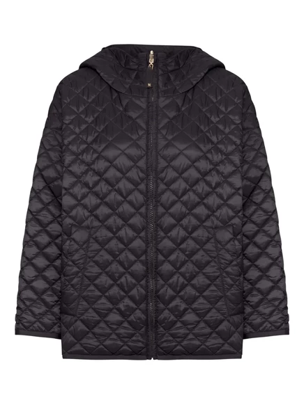 Женская стёганая куртка Max Mara с капюшоном, черная