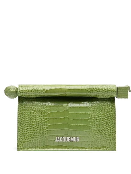 Женский клатч Jacquemus The small Ronde Carré, светло-зеленый