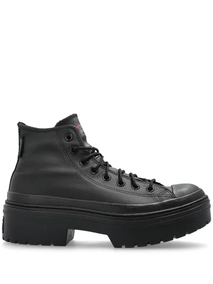 Женские высокие кеды Converse с массивной подошвой, черные