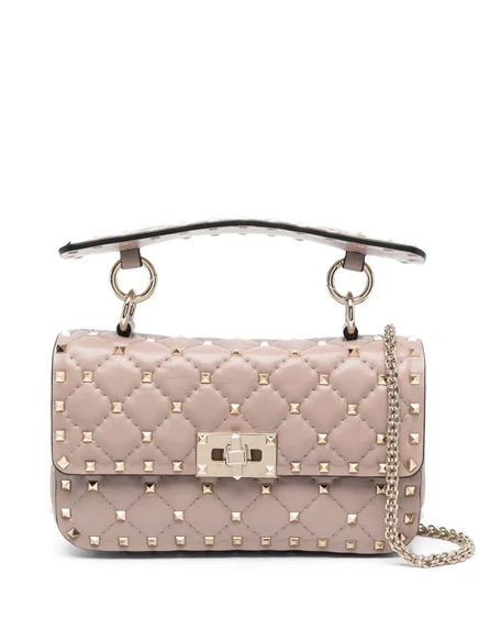 Женская сумка Valentino Garavani Rockstud Spike, бежевая