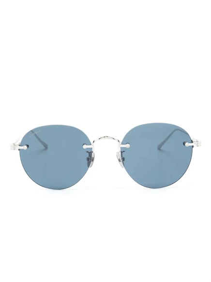 Мужские солнцезащитные очки Cartier Eyewear круглые, синие
