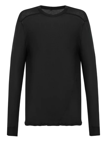 Мужская футболка Rick Owens с длинным рукавом, черная