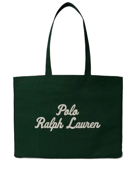 Мужская сумка-тоут Polo Ralph Lauren с вышитым логотипом, зеленая