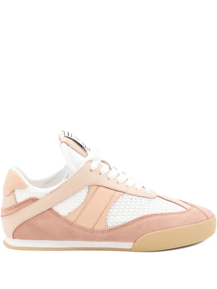 Замшевые кроссовки Chloé с сетчатыми вставками pink