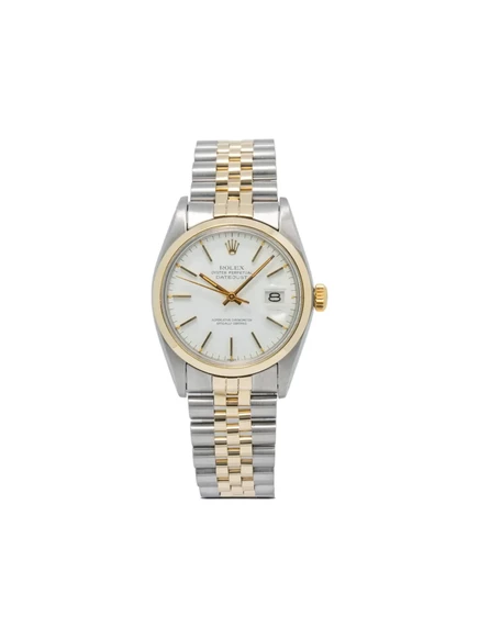 Мужские часы Rolex Datejust 36 мм сталь/желтое золото, белые