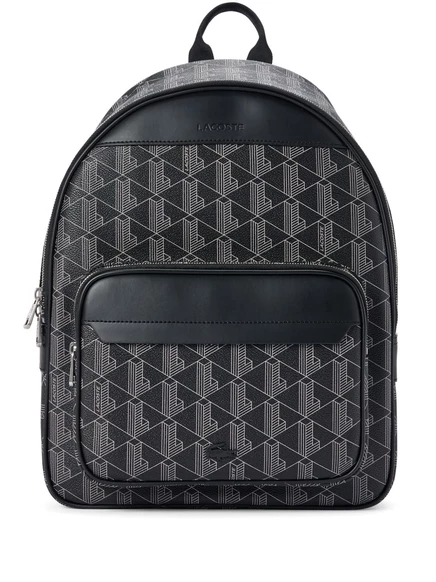 Мужской рюкзак Lacoste с монограммой, черный