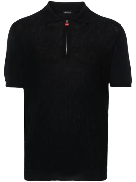 Мужское трикотажное поло Kiton, темно-синее
