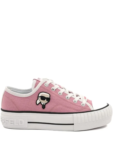 Кроссовки на шнуровке с логотипом Karl Lagerfeld pink