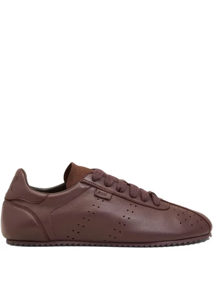Кожаные кроссовки AMI Paris Step  red