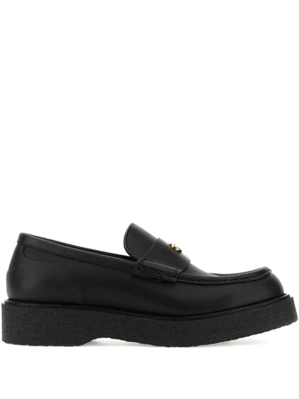 Мужские мокасины Gucci с застежкой на молнию G-образного сечения black