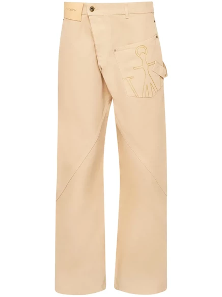 Мужские джинсы JW Anderson Twisted, бежевые