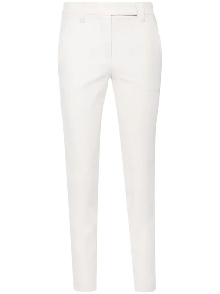 Женские укороченные брюки Brunello Cucinelli, бежевые