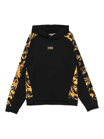 Мужская худи Versace Jeans Couture барочный принт, черная