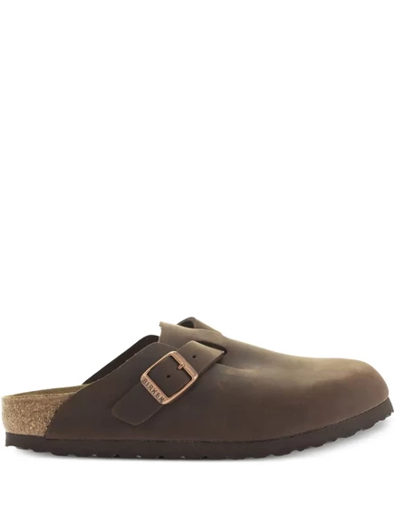 Унисекс мюли Birkenstock Boston кожаные, коричневые
